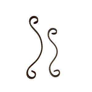 Set/2 wrought iron hooks unusual decor hanger plant home western bohemian rustic